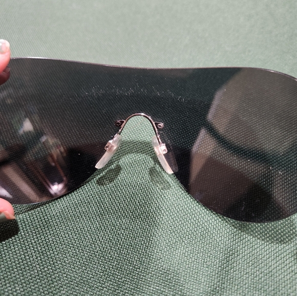 Y2k Chanel Rimless Shield Sunglasses Vintage RARE 4118 108/87 120 - Picture 7 of 7